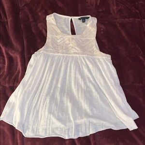 Stitched and Ruffled American Eagle Tank Top